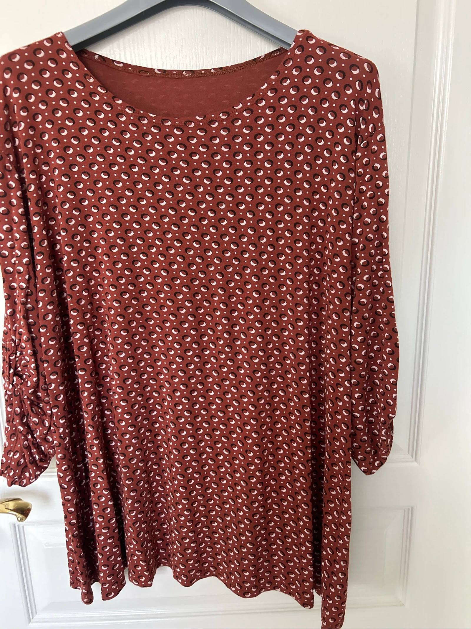T-shirt manches 3/4 marron
